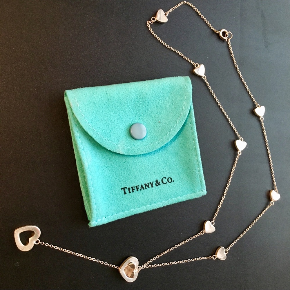 Authentic Tiffany & Co. Heart Lariat Necklace